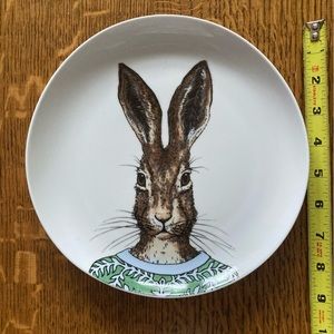 West Elm Dapper Animal Plate - Bunny